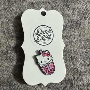 Hello Kitty Pink Boba Bubble Tea Enamel Pin kawaii UWU